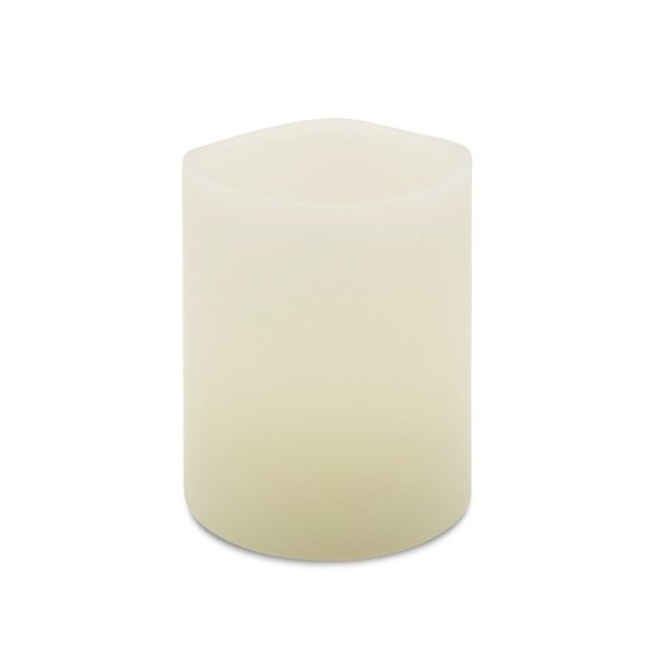 L & L Matchless Darice Ivory Vanilla Honey Scent Pillar Flameless Flickering Candle 2.5 in. H X 2 in. D 40457